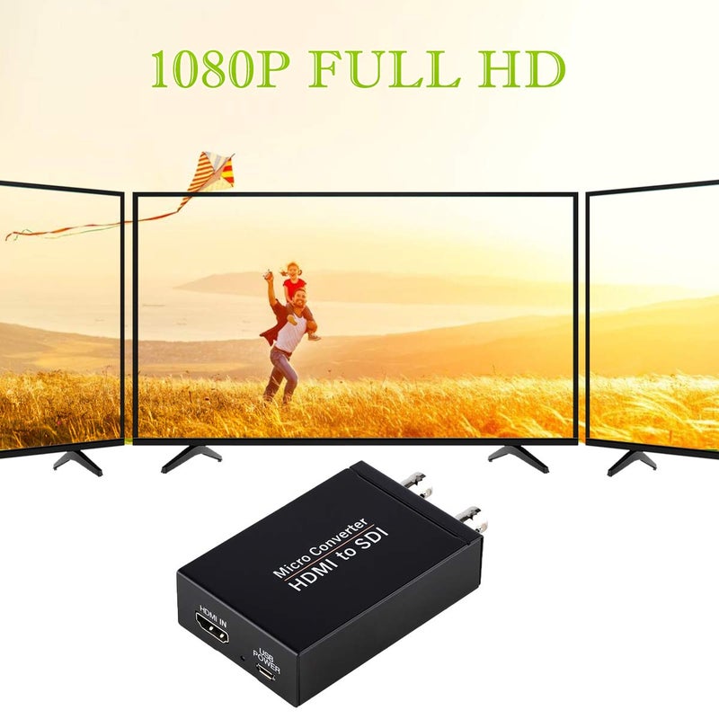 ENBUER HDMI to SDI Converter, HDMI in Two SDI Output SD HD 3G-SDI Video Adapter Auto Format Detection Video Converter Stereo Audio Embedder for Camera - Image 4